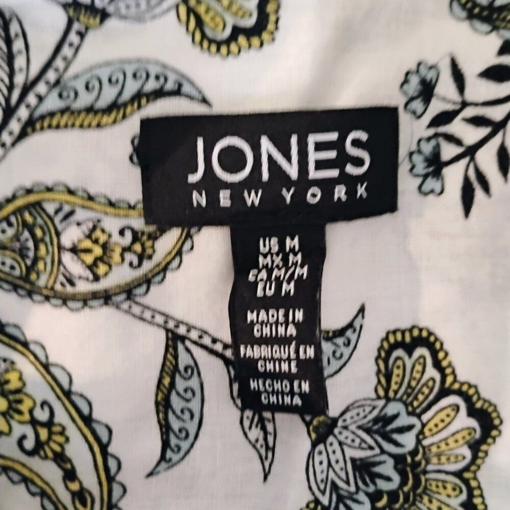 Jones New York Floral Button-Up Blouse, Medium - Picture 4 of 8
